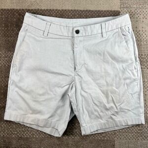 Lululemon Commission Short 9 Light Grey Men Size 32 LM7AUDS Cotton Blend Stretch